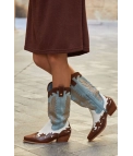 Bota cowboy Etira - azul pianno 39