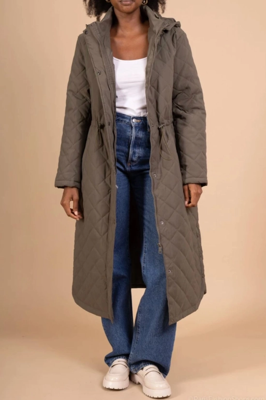 Manteau long Florka - kaki pianno 39