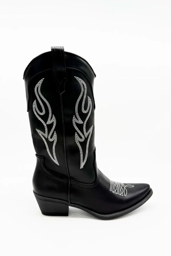 Bottes de cow-boy Faina - Noir