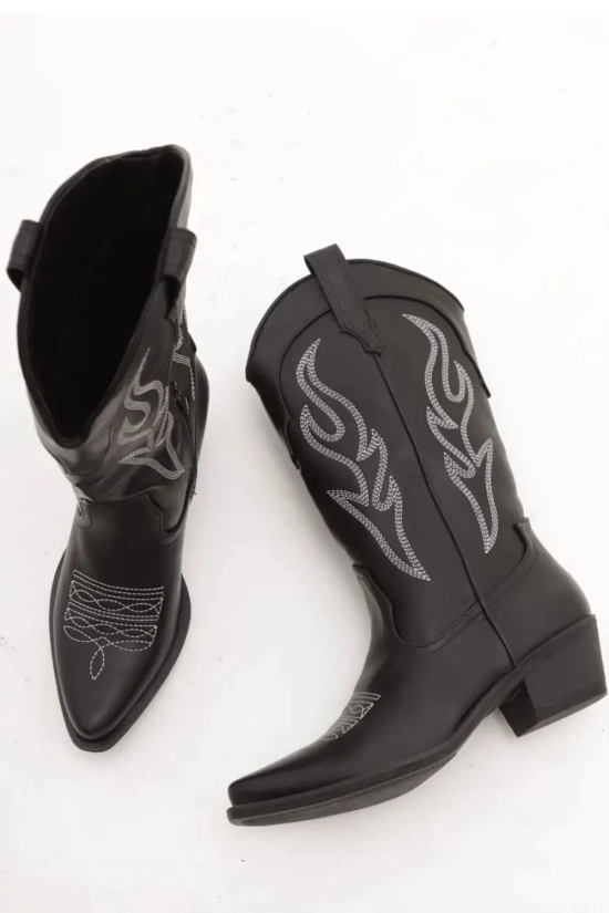 Bottes de cow-boy Faina - Noir 2