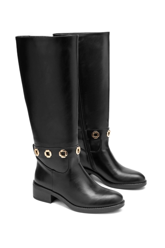 Bota alta Listana - negro pianno 39 2