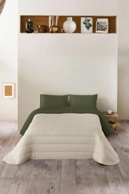 Edredão bicolor Naturals Verde/Vanilla pianno39 2
