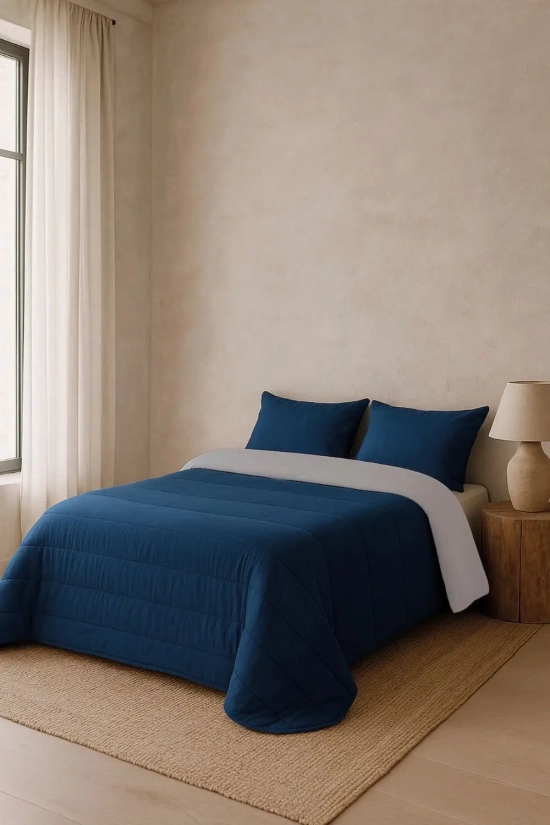 Edredão bicolor Naturals Azul/Cinza pianno39 2