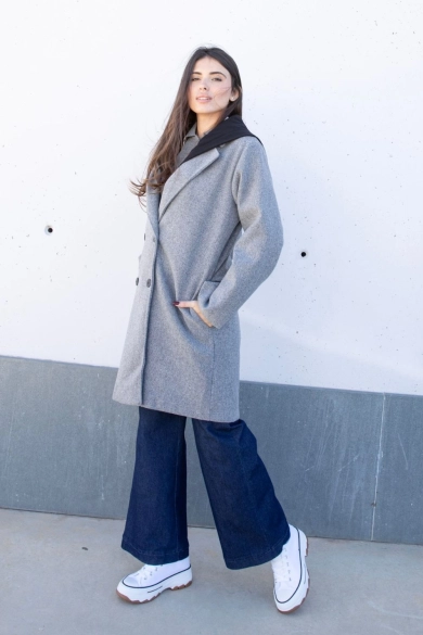 Abrigo con Capucha byllion - Gris Pianno39