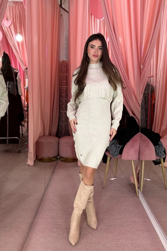 Conjunto de vestido Andea - Bege Pianno39
