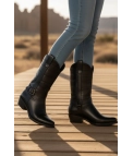Bota Cowboy Yuma - Negro