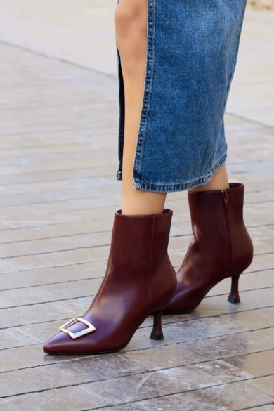 Bota Baja Elia - granate  pianno39