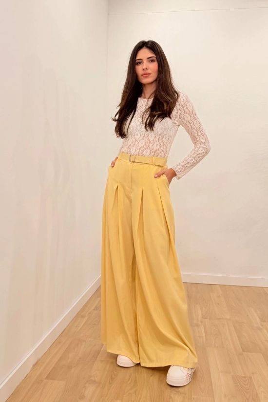Pantalón Palazo Mist - Amarillo Pianno39