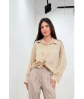 Camisa Satinada Nuda - Beige  pianno39
