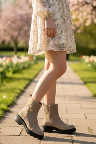 Bottines Sitta - kaki pianno 39
