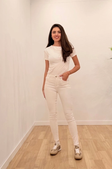 Pantalón Vaquero Basic - Blanco pIANNO39 2