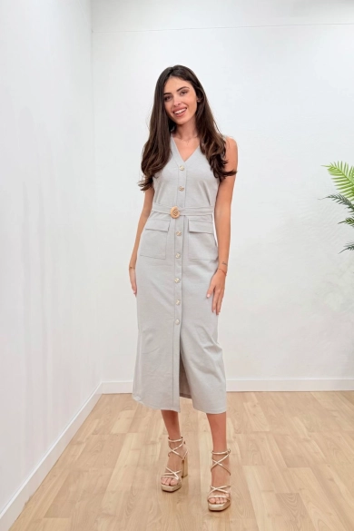 Vestido Concha - gris 2
