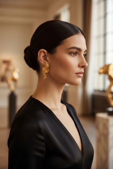 Pendientes Ondas Doradas