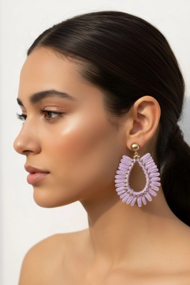 copia de Pendientes Aura - Fucsia 2