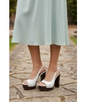 Sandalia de tacón Laila - Blanco