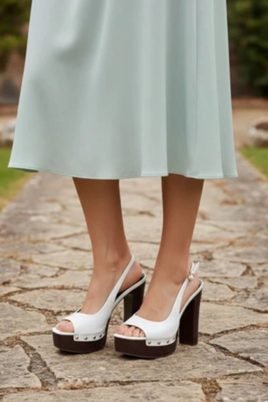 Sandalia de tacón Laila - Blanco 2
