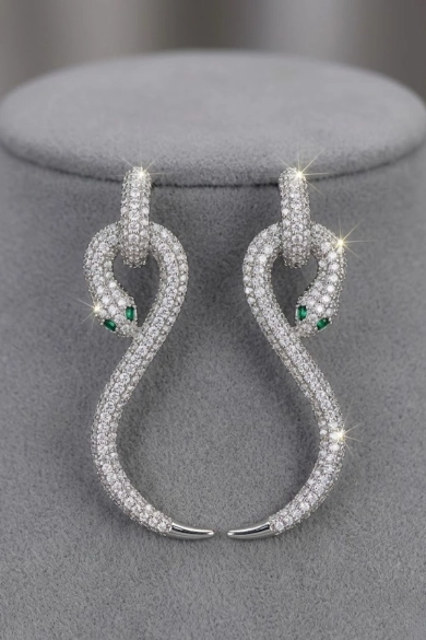 Pendientes de Serpiente Ojo Esmeralda