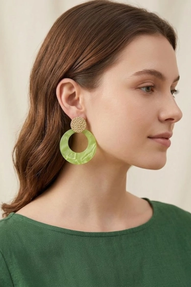 Pendientes Naira - Verde Pianno39 2