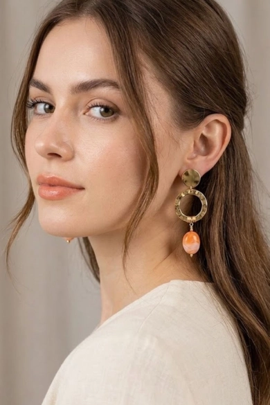 Pendientes Santorini - Naranja 2