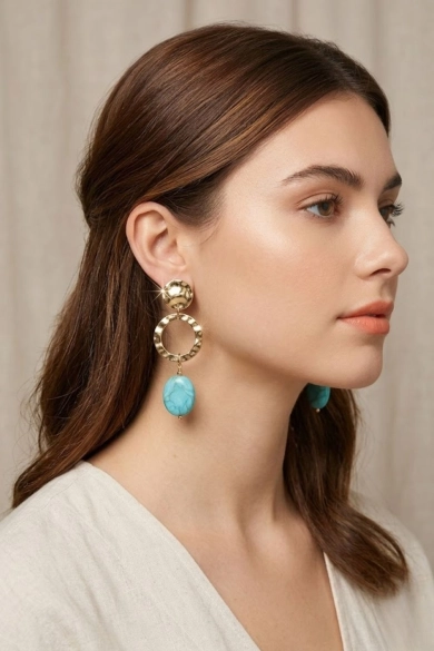 Pendientes Santorini - Azul Pianno39 2