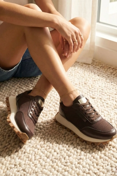 Sneakers Letrer - Marrón