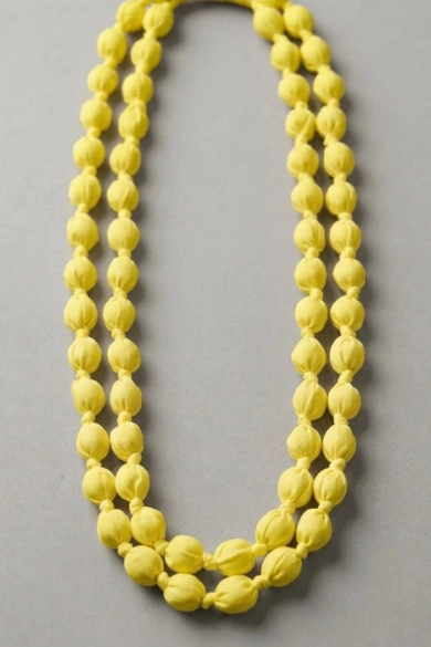 Collar Textil de Doble Vuelta - Amarillo 2