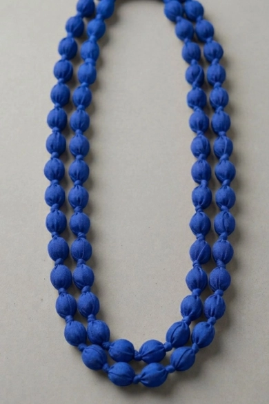 copia de Collar Textil de Doble Vuelta - Negro 2