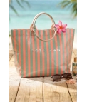 Bolso Tote Playero - Rosa/Verde Pianno39