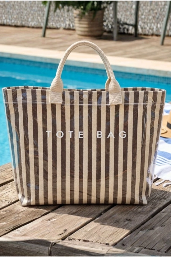 copia de copia de Bolso Tote Playero - Malva