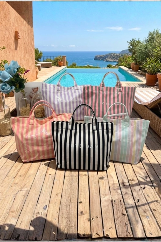 Bolso Tote Playero - Negro Pianno39 2