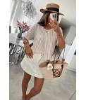 Top de rayas Breni - Beige
