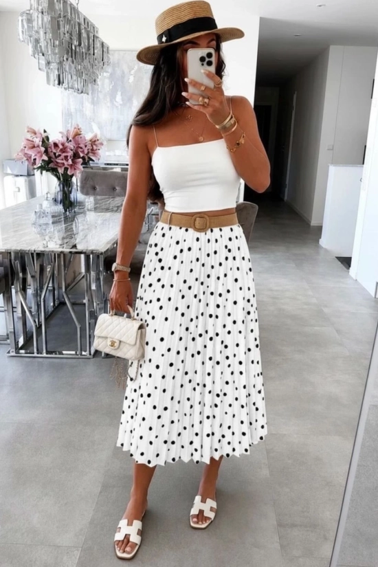Falda de Raso Tuvina - Blanco