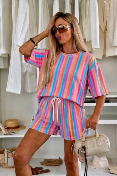 Conjunto Rayas - Azul