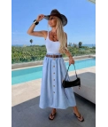 Falda Midi Solven - Azul