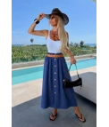 Falda Midi Solven - Azul Oscuro Pianno39