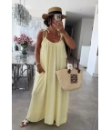 Vestido de gasa Oly - Amarillo