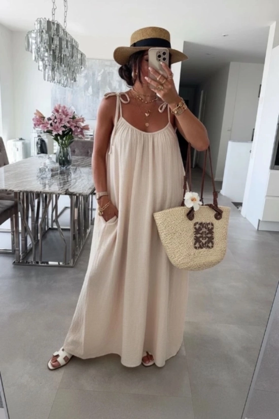 copia de copia de copia de Vestido de gasa Oly - Amarillo 2