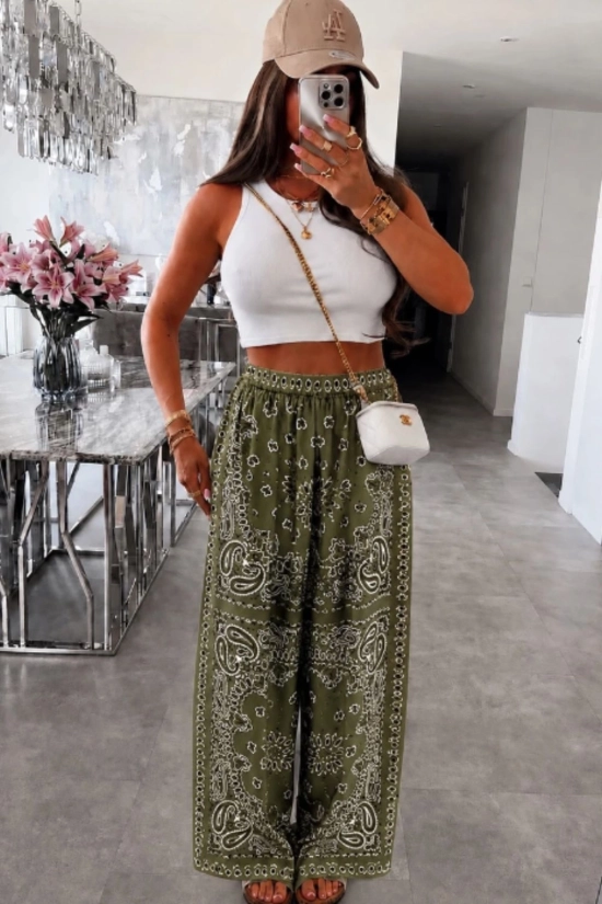 Pantalón ancho Tropical - Kaki 2