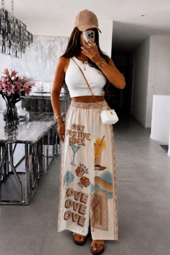 Pantalón ancho Helios - Beige Pianno39