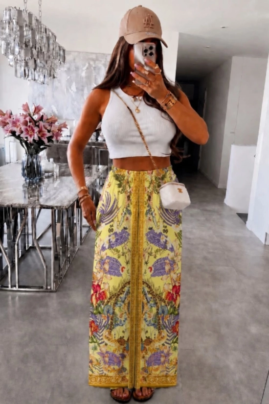 Pantalón Fluido Fleur - Amarillo Pianno39 2
