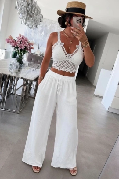 Pantalón Fluido Torlin - Blanco Pianno39