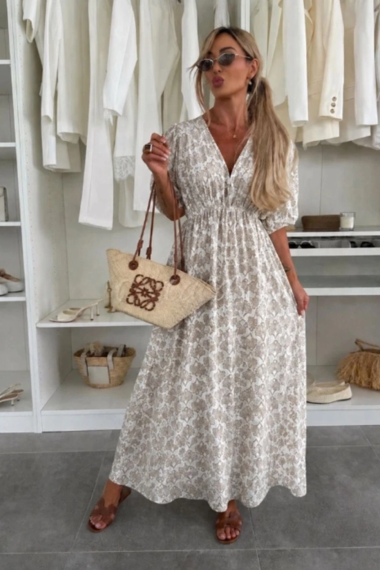 Vestido largo Perla - Beige Pianno39