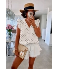 Blusa de gasa Aria - Blanco Pianno39