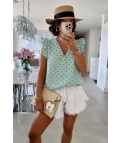 Blusa de gasa Aria - Aguamarina Pianno39