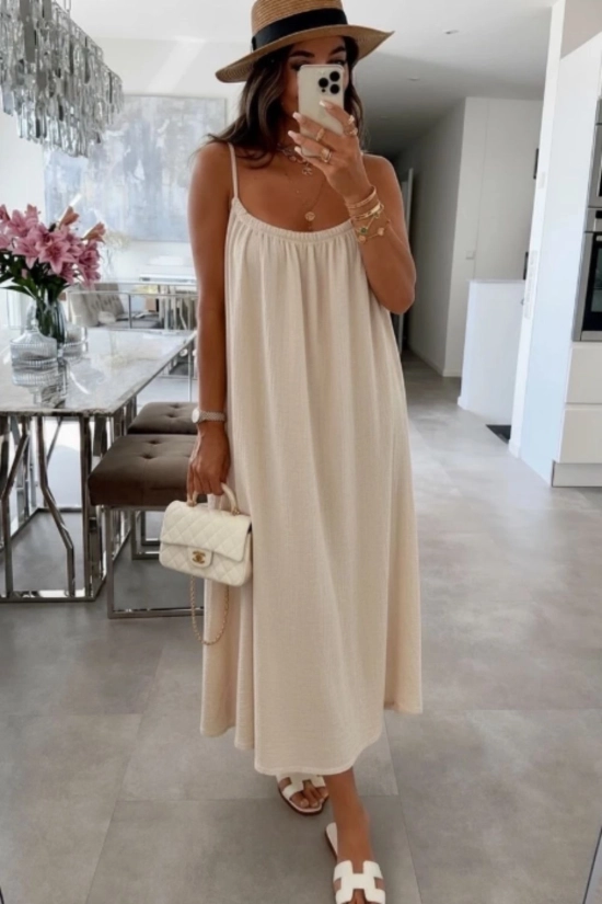 Vestido largo Genil - Beige 2