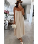 Vestido largo Genil - Beige