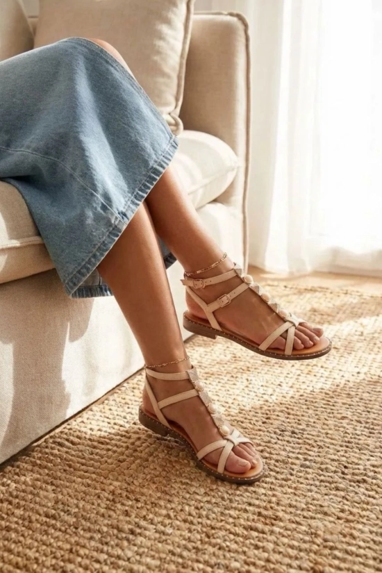 Sandalia Plana Draton - Beige 2
