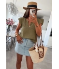 copia de Top de gasa Oise - Beige