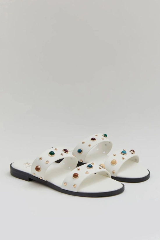 Sandalia plana Kerina - blanco