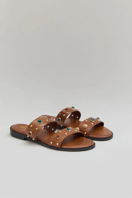 Sandalia plana Kerina - camel 2